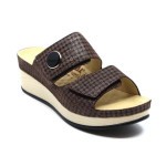 Vital slipper bruin leder 181477